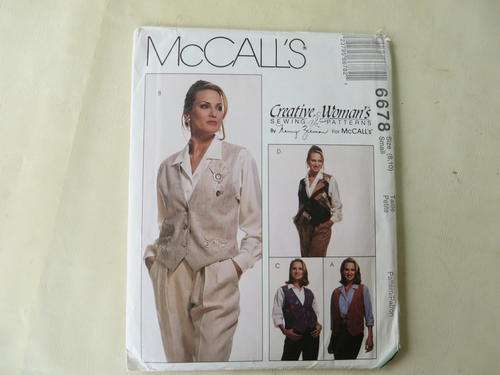 MCCALL'S - PATTERN NO.6678  - SIZE 8-10 SMALL - FACTORY FOLDED