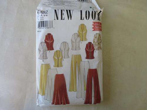 NEW LOOK - PATTERN NO. 6182 - SIZE A 8-18 - FACTORY FOLDED