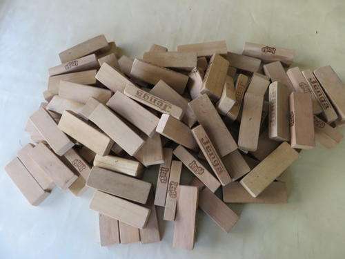 86 WOODEN JENGA BUILDING BLOCKS - 75 X 25 X 15 MM - AS PER SCAN