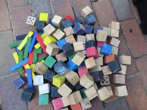 80 WOODEN BLOCKS 42 X 42 X 42 MM AND 38 WOODEN BLOCKS 105 X 22 X 5 MM - AS PER SCAN