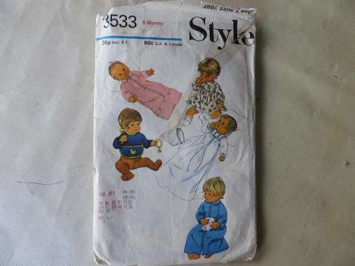 STYLE - PATTERN NO.3533 -  SIZE 6 MONTHS - FACTORY FOLDED