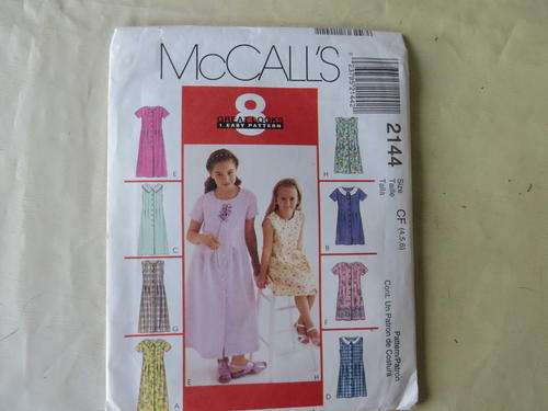 MCCALL'S - PATTERN NO.2144 - SIZE CF 4-5-6 - FACTORY FOLDED