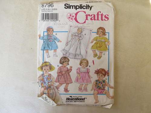 SIMPLICITY - PATTERN NO. 8796- ALL SIZES - FACTORY FOLDED