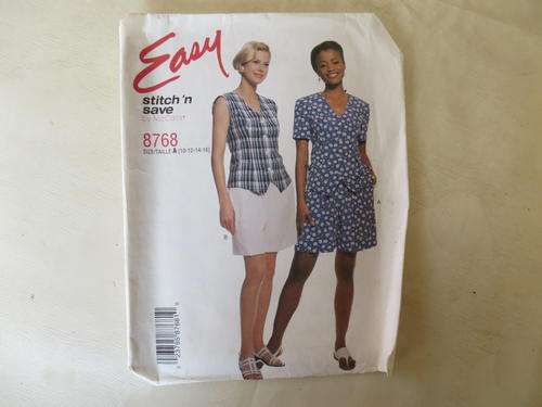 EASY STITCH 'N SAVE - PATTERN NO. 8768 - SIZE A 10-16 - FACTORY FOLDED