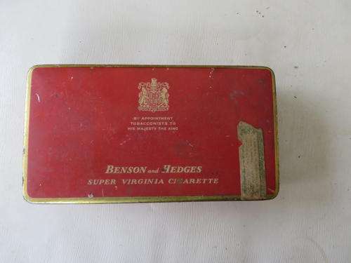LARGE BENSON AND HEDGES CIGARETTE TIN - AS PER SCAN