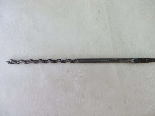 OLD WOOD DRILL BIT - APPR.  205 MM LONG - 1/4 - SHEFFIELD -  AS PER SCAN