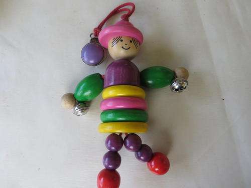 SMALL WOODEN CLOWN - 160 MM - AS PER SCAN
