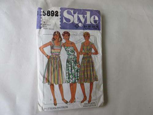 STYLE - PATTERN NO.3892  - SIZE N 10,12,14 -  FACTORY FOLDED - AS PER SCAN