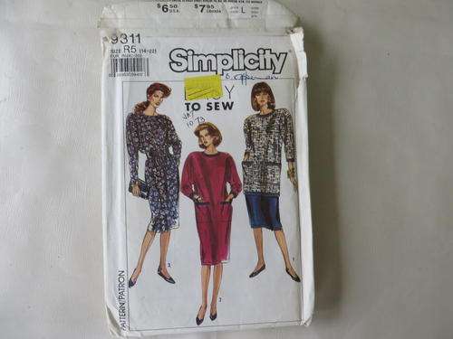 SIMPLICITY - PATTERN NO. 9311 - SIZE R5 14-22 -   FACTORY FOLDED - AS PER SCAN