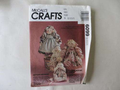 MCCALL'S - PATTERN NO. 6099 - SIZE  - ONE ENVELOPE - FACTORY FOLDED - AS PER SCAN