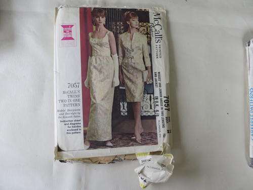 MCCALL'S - PATTERN NO. 7057 - SIZE 14 - BUST 34  - FACTORY FOLDED - AS PER SCAN