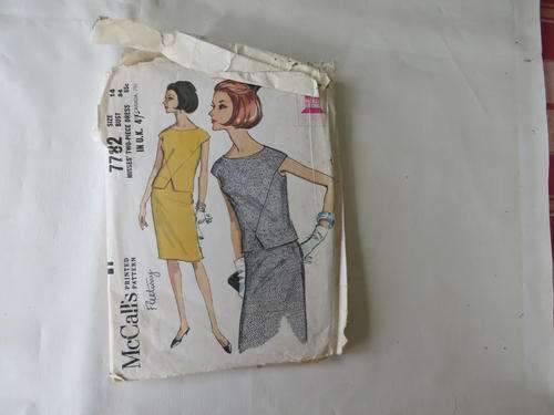 MCCALL'S - PATTERN NO.7782  - SIZE14  - BUST 34  - FACTORY FOLDED - AS PER SCAN