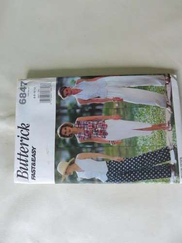 BUTTERICK - PATTERN NO.6847  - SIZE 6-12 - FACTORY FOLDED - AS PER SCAN