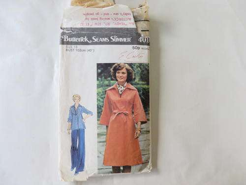 BUTTERICK - PATTERN NO. 4010 - SIZE 18 - BUST 102 CM  - FACTORY FOLDED - AS PER SCAN