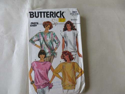 BUTTERICK - PATTERN NO. 3901 - SIZE 8-10-12 - FACTORY FOLDED - AS PER SCAN