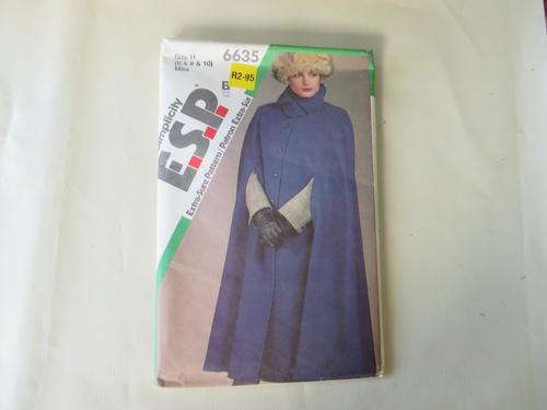 SIMPLICITY - PATTERN NO. 6635  - SIZE H 6-8-10 - FACTORY FOLDED - AS PER SCAN