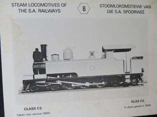 OLD UNUSED POSTCARD - STEAM LOCOMOTIVES OF THE S.A. RAILWAYS - S.A. RAILWAY MUSEUM - A BIT SMUDGED -