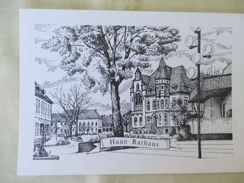 OLD PRINT - HAAN - GERMANY - HAAN RATHAUS - 295 X 210 MM