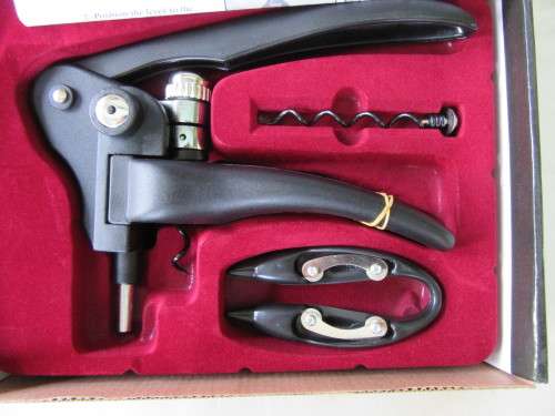 BOTTLE OPENER WITH ATTACHMENTS - CORK BUTLER IN ORIGINAL BOX - AS PER SCAN
