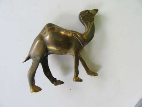 PRINTERS TRAY ORNAMENT - SMALL BRASS CAMEL 70 MM - 80 MM HIGH - AS PER SCAN
