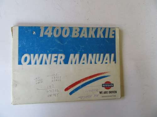 OWNER MANUAL - NISSAN 1400 BAKKIE - STANDARD CHAMP - AS PER SCAN