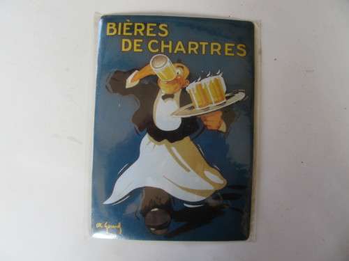 TIN SIGN - 145 X 205 MM - BIERES DE CHARTRES - AS PER SCAN