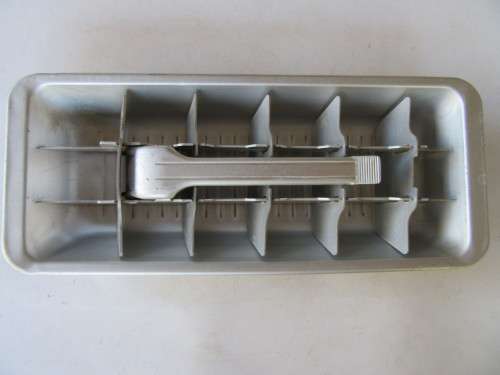 OLD ALUMINIUM ICE CUBE TRAY - AS PER SCAN
