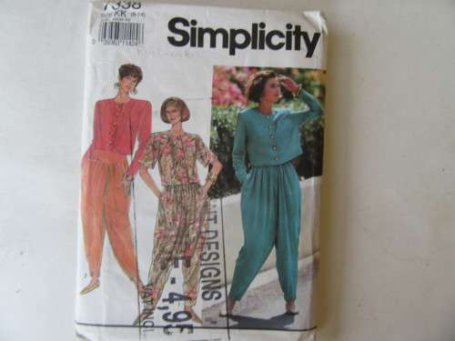 SIMPLICITY - PATTERN NO. 1338 - SIZE KK 8 - 14 - FACTORY FOLDED - AS PER SCAN