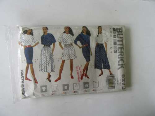 BUTTERICK - PATTERN NO. 5273 - SIZE XS-S-M - FACTORY FOLDED - AS PER SCAN