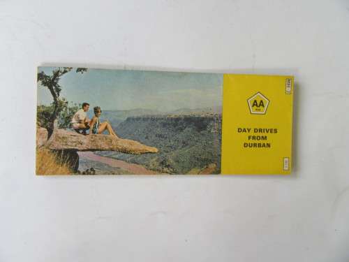 OLD AA ROAD MAP - DAY DRIVES FROM DURBAN - AS PER SCAN