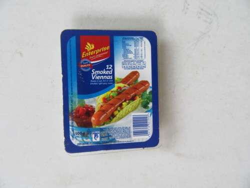 CHECKERS LITTLE SHOP 1 - ENTERPRISE - 12 SMOKED VIENNAS - AS PER SCAN - WILL COMBINE POSTAGE