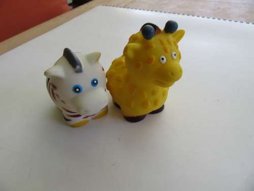 TWO RUBBER FIGURES - 65 AND 80 MM - AS PER SCAN - WILL COMBINE POSTAGE