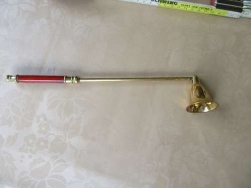 BEAUTIFUL SOLID CANDLE SNUFFER - 275 MM LONG - AS PER SCAN