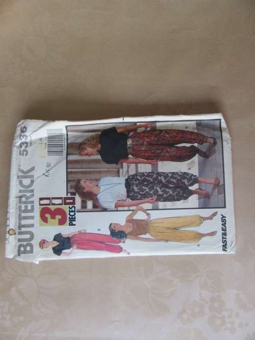 BUTTERICK - PATTERN NO. 5336  - SIZE L-LX - FACTORY FOLDED - AS PER SCAN