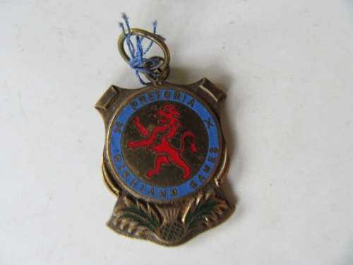 BADGE HIGHLAND GAMES PRETORIA - AS PER SCAN - WILL COMBINE POSTAGE