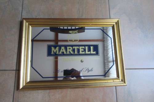 BAR MIRROR - MARTELL BRANDY - 510 X 360 MM - AS PER SCAN