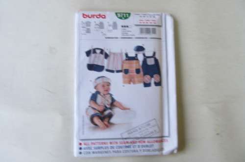 BURDA - PATTERN NO. 9711 - SIZE 3M,6M,9M,12M,18M - FACTORY FOLDED - AS PER SCAN
