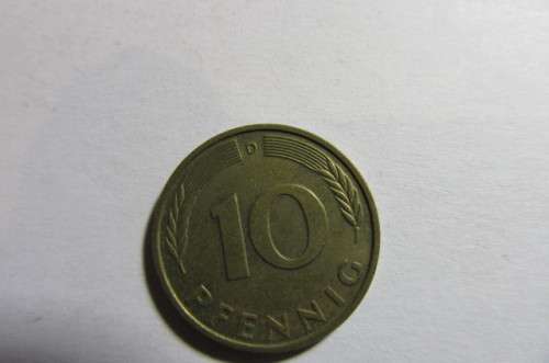 GERMANY - 10 PFENNIG - 1988 D    - AS PER SCAN