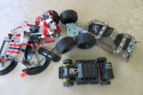 TWO INCOMPLETE MECCANO CARS / TRUCKS AS PER SCAN - NOT TESTED