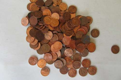170 OLD ONE CENT COINS - AS PER SCAN
