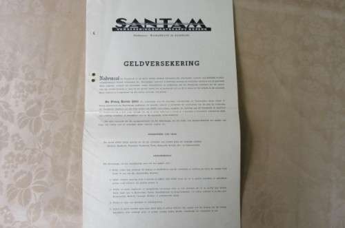 SANTAM - GELDVERSEKERING - 1956 - JOHANNESBURG 15DE AUGUSTUS 1956 - AS PER SCAN