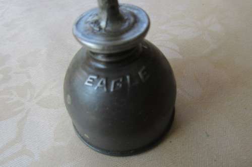 VINTAGE EAGLE OIL CAN - 45 MM DIAM. - 150 MM HIGH - AS PER SCAN