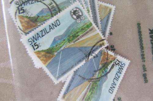 HUNDREDS OF DOUBLED STAMPS - BOTSWANA, LESOTHO, TRANSKEI, ZAMBIA, SWAZILAND - AS PER SCAN