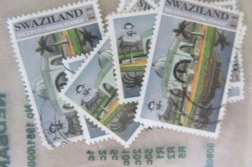 HUNDREDS OF DOUBLED STAMPS - BOTSWANA, LESOTHO, TRANSKEI, ZAMBIA, SWAZILAND - AS PER SCAN