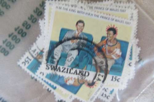 HUNDREDS OF DOUBLED STAMPS - BOTSWANA, LESOTHO, TRANSKEI, ZAMBIA, SWAZILAND - AS PER SCAN