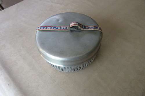 OLD ALUMINIUM TRANGIA CAMPING STOVE AND OTHER ITEMS - COMPLETE SET - AS PER SCAN