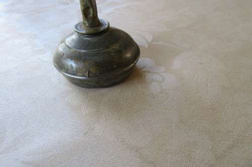 OLD OIL CAN - 45 MM DIAM. - 90 MM HIGH - AS A COLLECTORS ITEM ONLY - AS PER SCAN