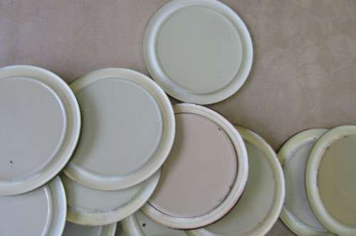 34 VARIOUS LIDS FOR CONSOL PRESERVE JARS - AS PER SCAN