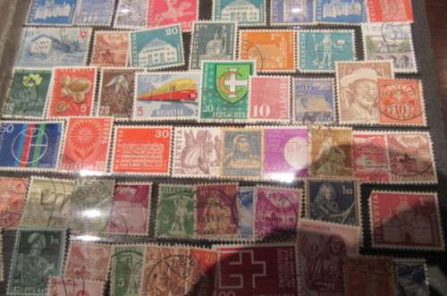 88 VARIOUS STAMPS SWITZERLAND-