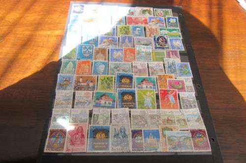 76 VARIOUS STAMPS SWITZERLAND
